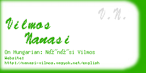 vilmos nanasi business card